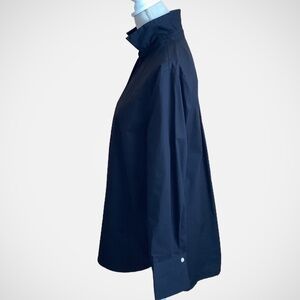 ELLEN TRACY Black Cotton Blend Tunic Shirt Size M